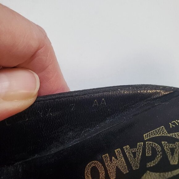 Salvatore Ferragamo Slip-On Mules Heels 7AA Black Suede Leather Tortoise Shell - Picture 11 of 15